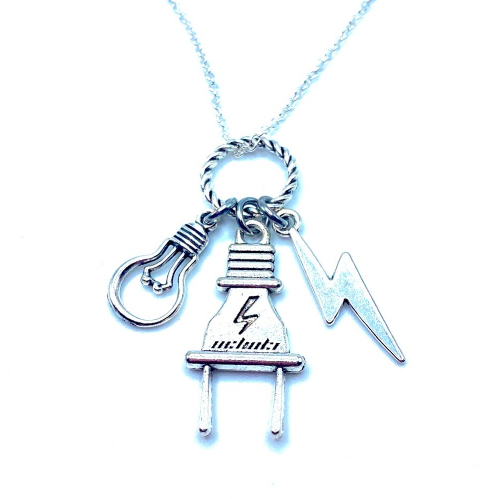Electrician Charm Necklace Electrical Engineer Electric Company